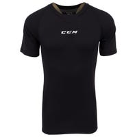 "CCM Performance Senior Compression Short Sleeve Shirt in Black Size Small"