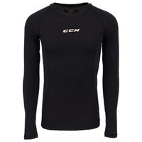 "CCM Performance Senior Compression Long Sleeve Shirt in Black Size Large"