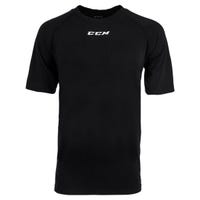 "CCM Performance Adult Loose Fit Short Sleeve Shirt in Black Size Large"