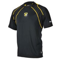 Elite Adult Pro Vent Loose Fit Short Sleeve Top in Black/Yellow Size Small