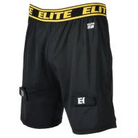 Elite Junior Loose Fit Jock Short with Pro-Fit Cup in Black/Yellow Size X-Large