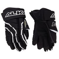 Alkali RPD+ Quantum Junior Hockey Gloves | Nylon in Black/White Size 12in