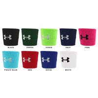 "Under Armour 3 Inch Performance Wristbands in Maroon Size 3in"
