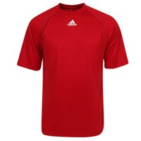 "Adidas Climalite Logo Senior Short Sleeve T-Shirt in Red Size Large"