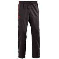 "Under Armour Essential Woven Senior Pants in Black/Red Size Medium"