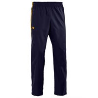 "Under Armour Essential Woven Senior Pants in Midnight Navy/Sport Gold Size Medium"