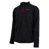 Nike KO Men's Jacket Quarter Zip Sweater in Black/Red Size Small
