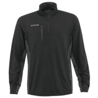 CCM T5570 Training Tech Top Adult 1/4 Zip Pullover Sweatshirt in Black Size Small