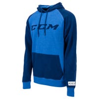 CCM Authenticity Fleece Adult Pullover Hoody in Heather Federal Blue/Ocean Blue Size XX-Large