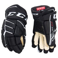 CCM Jetspeed FT370 Junior Hockey Gloves | Nylon in Black/White Size 10in