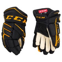 CCM Jetspeed FT370 Junior Hockey Gloves | Nylon in Black/Yellow Size 10in