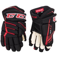 CCM Jetspeed FT370 Junior Hockey Gloves | Nylon in Black/Red Size 11in
