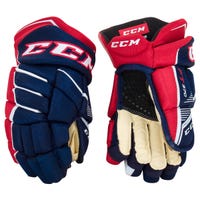 CCM Jetspeed FT370 Junior Hockey Gloves | Nylon in Navy/Red Size 12in