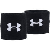 "Under Armour 3 Inch Performance Wristbands - Pair in Black/White Size 3in"