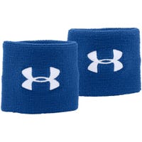 "Under Armour 3 Inch Performance Wristbands - Pair in Royal White Size 3in"