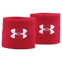"Under Armour 3 Inch Performance Wristbands - Pair in Red/White Size 3in"