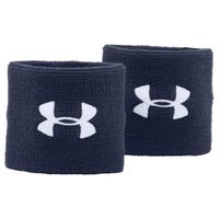 "Under Armour 3 Inch Performance Wristbands - Pair in Midnight Navy/White Size 3in"