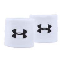 "Under Armour 3 Inch Performance Wristbands - Pair in White/Black Size 3in"