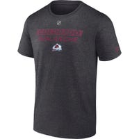 Fanatics Colorado Avalanche Authentic Pro Adult Short Sleeve T-Shirt in Charcoal Size Small