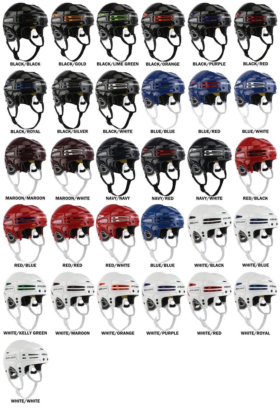 Bauer 4500 Helmet Size Chart