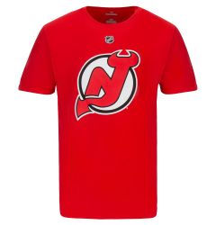 New Jersey Devils Fanatics Authentic Stack Name & Number Short Sleeve T-Shirt