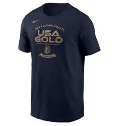 Nike USA Men's Hockey 2026 Winter Olympics Gold Medal Roster Adult T-Shirt