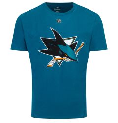 San Jose Sharks Fanatics Authentic Stack Name & Number Short Sleeve T-Shirt