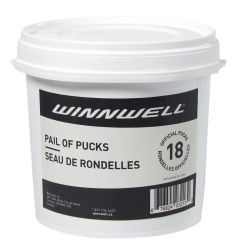 Winnwell Ice Hockey Puck Pail - 18 Pack