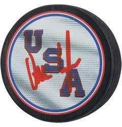 Fanatics USA Hockey Quinn Hughes Autographed Puck