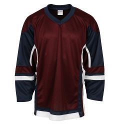 Stadium Youth Hockey Jersey - Maroon/Navy/White