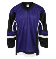 Stadium Adult Hockey Jersey - Purple/Black/White