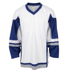 Stadium Youth Hockey Jersey - White/Royal/Gray