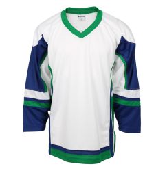 Stadium Adult Hockey Jersey - White/Royal/Kelly