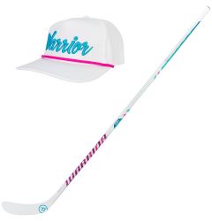 Warrior Covert QR6 Pro Miami Vibe Intermediate Hockey Stick (Holiday Hat Bundle)