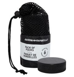 Winnwell Official Ice Hockey Puck - 6 Pack