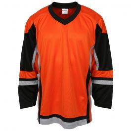 Black Orange Vikings Hockey Jersey