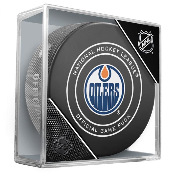 Edmonton Oilers Official NHL Game Puck