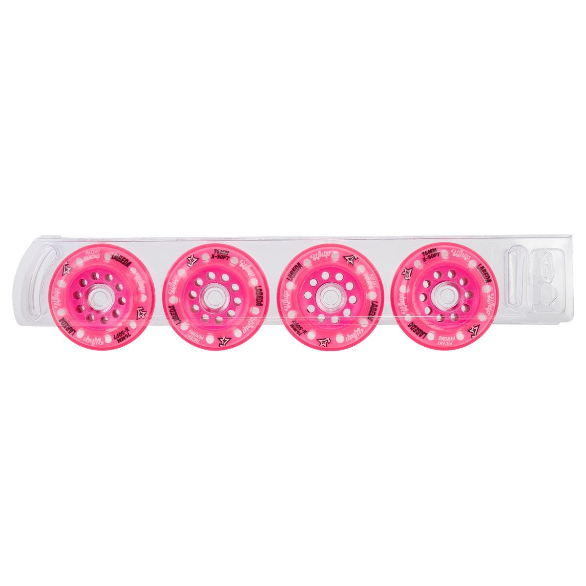 Labeda Whip X-Soft Roller Hockey Wheel - Pink - 4 Pack