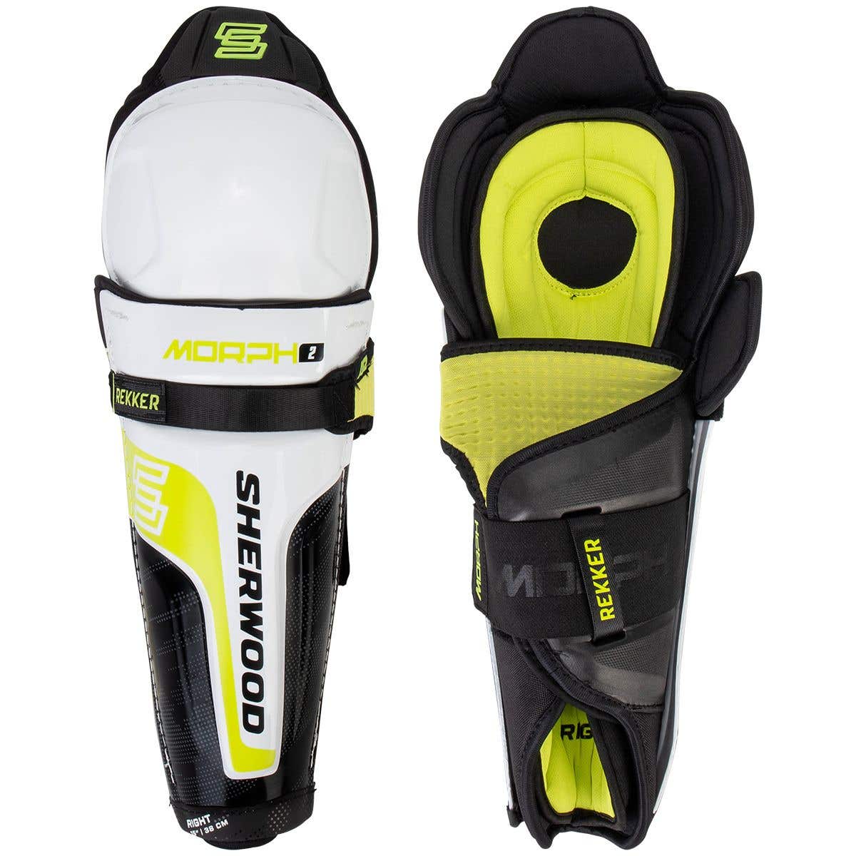 Shin shin　『Finamore』　BH1768E2 Sherwood Rekker Morph 2 Senior Shin Guards | HockeyMonkey