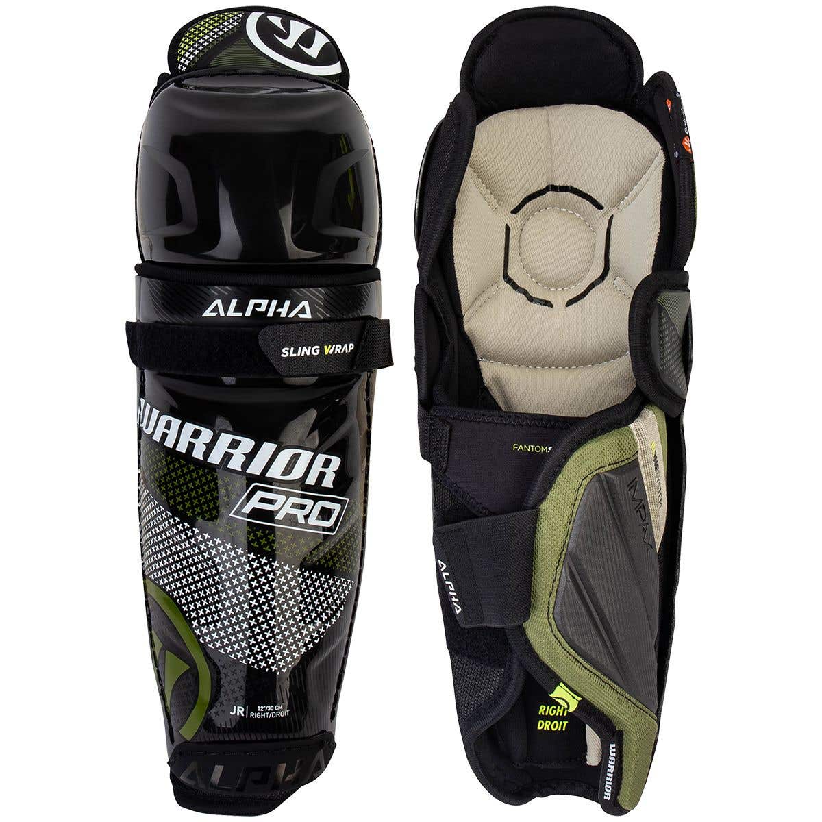 Warrior Alpha Pro Junior Hockey Shin Guards | HockeyMonkey