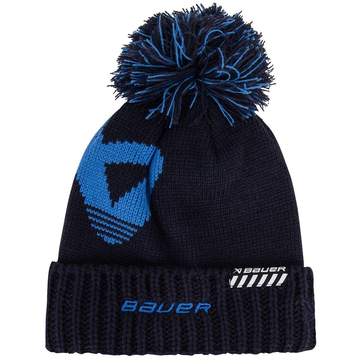Bauer Intarsia Knit Youth Beanie with POM | HockeyMonkey