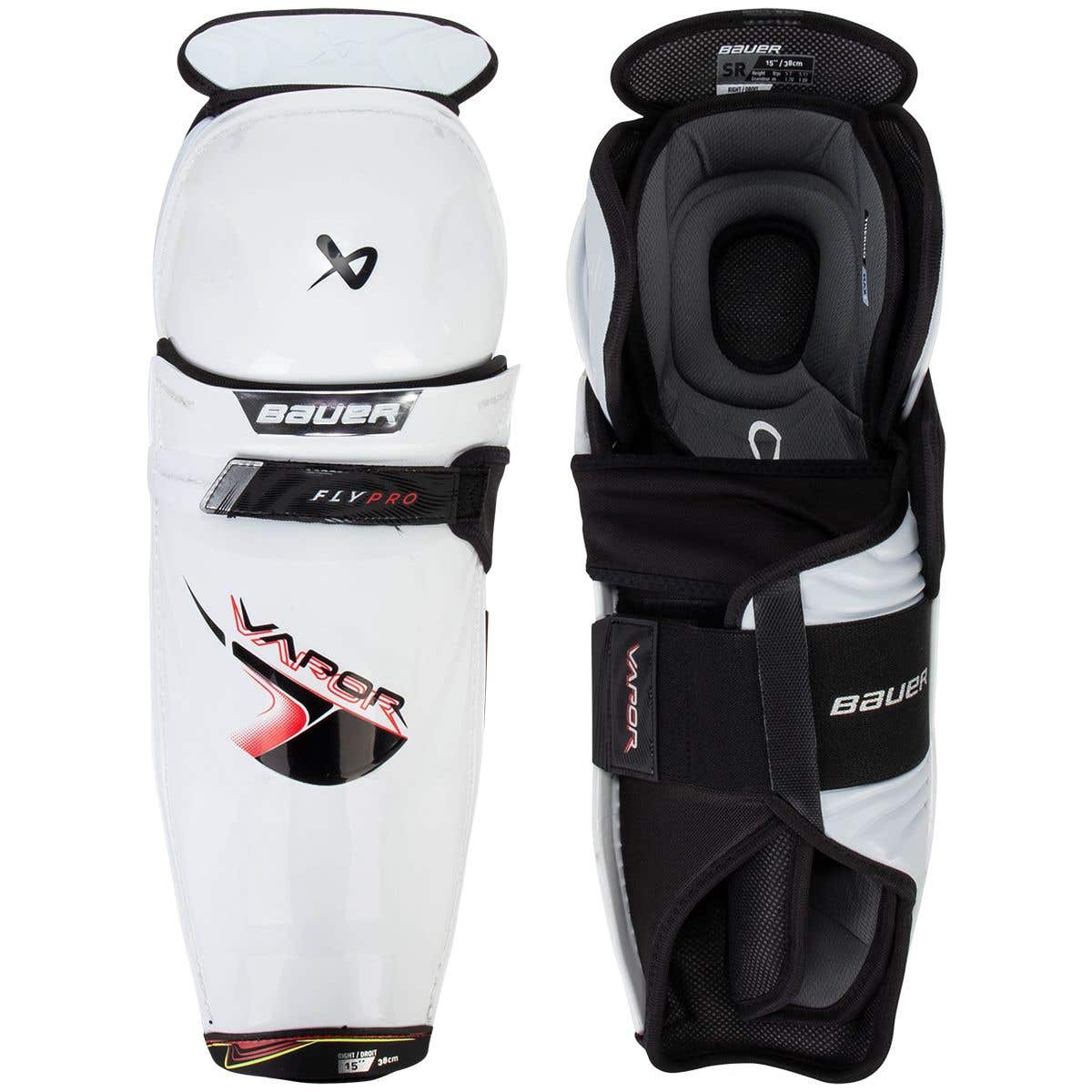 Bauer Vapor FlyPro Senior Hockey Shin Guards | HockeyMonkey