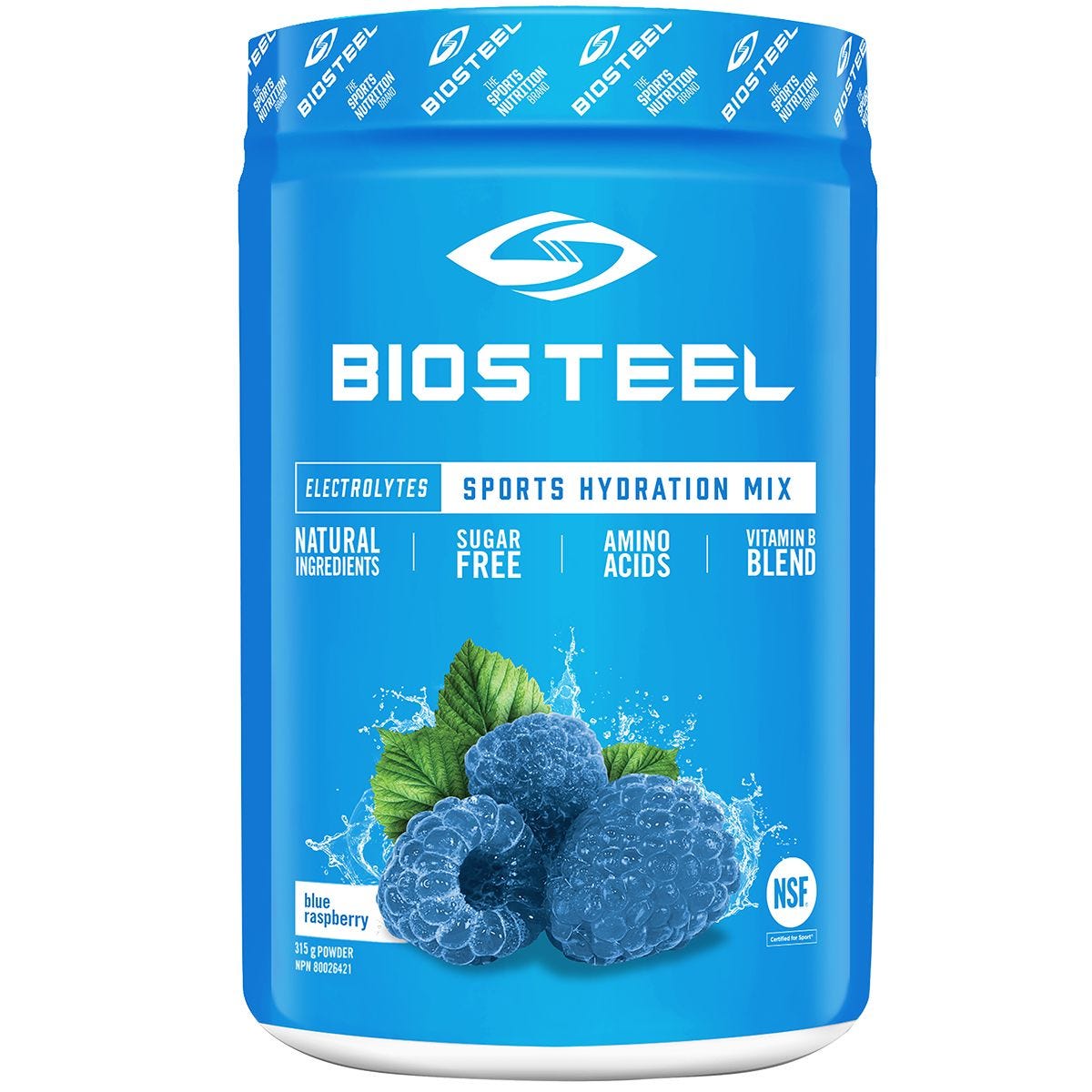 Biosteel Sports Hydration, Blue Raspberry Flavor, Zero Sugar