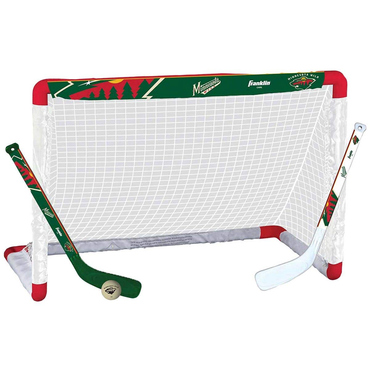 バイオレットGOALSTAND &SHADE SET WHAT WE WANT Minnesota Wild Franklin NHL Mini Hockey Goal Set | HockeyMonkey