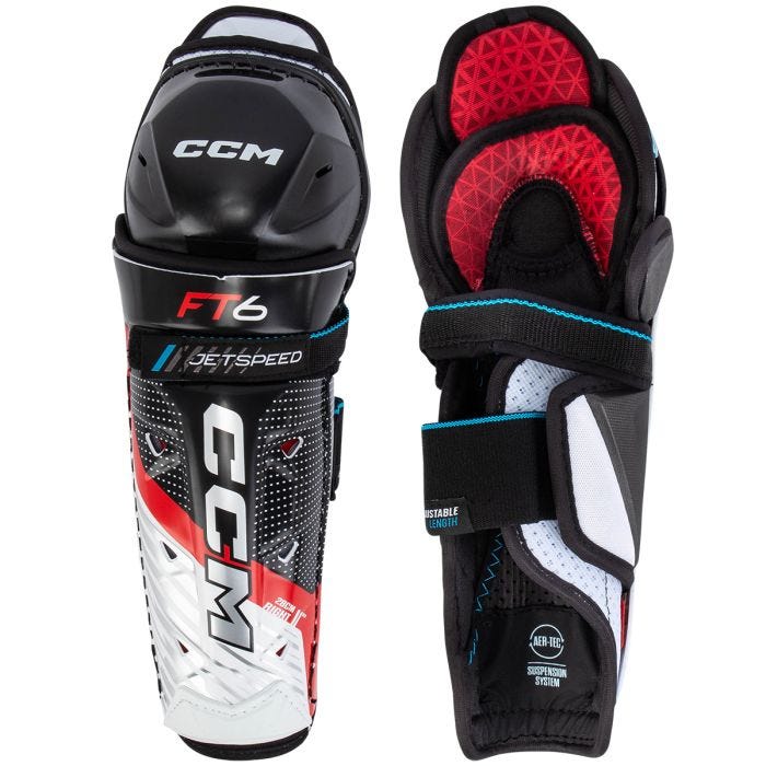 CCM Jetspeed FT6 Junior Hockey Shin Guards