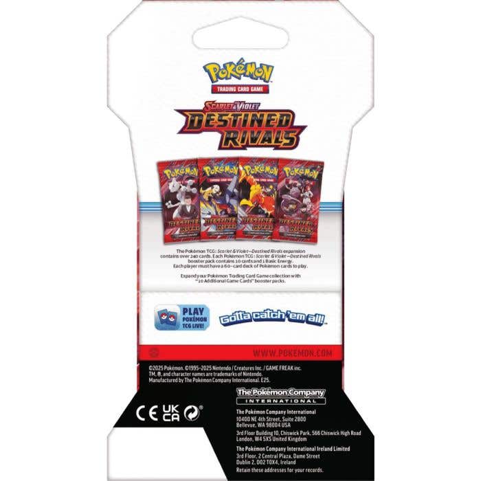 pokémon trading card game scarlet & violet sleeved boosters Pokemon Scarlet & Violet Destined Rivals Sleeved Booster Pack – CardDogTCG