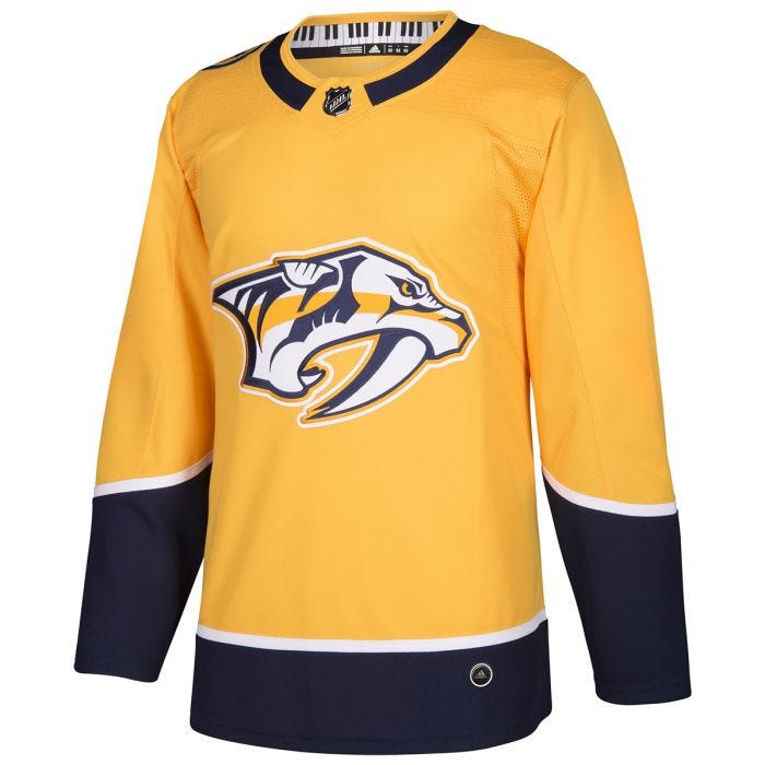 Nashville Predators adidas NHL Men's adizero Road White Jersey (46/Small)