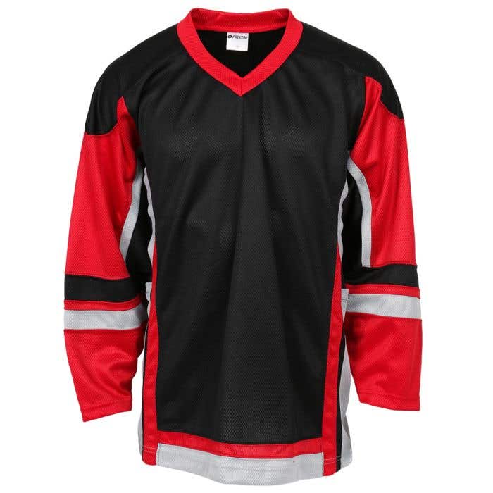 Stadium Adult Hockey Jersey Black/Red/Gray