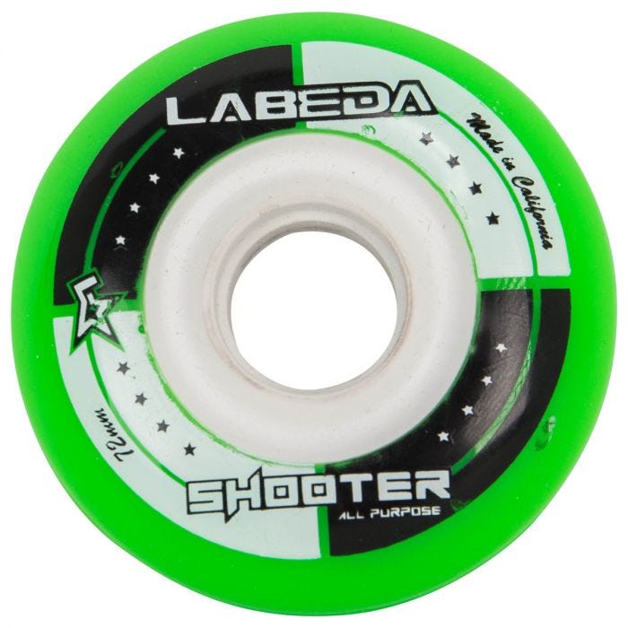 Labeda Shooter Inline Roller Hockey Wheels GREEN 80mm Indoor Outdoor Single Whe 
