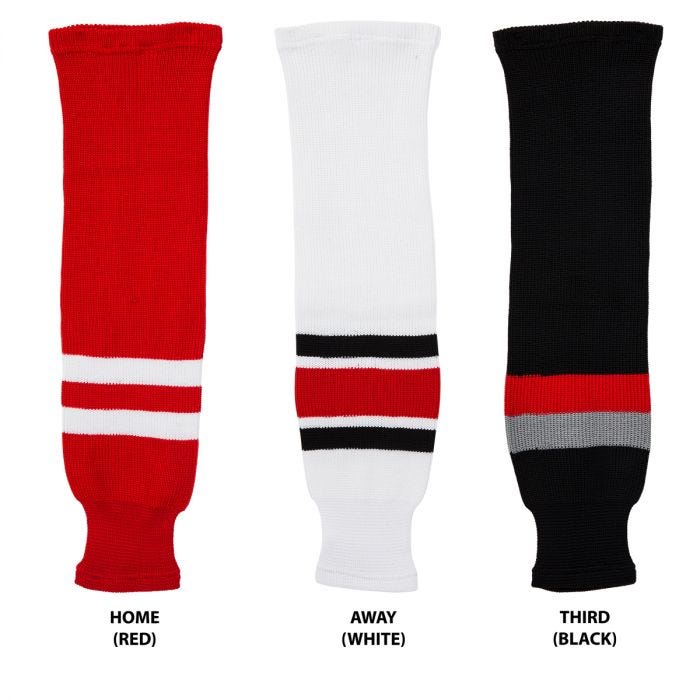 Modelline Carolina Hurricanes Reverse Retro Hartford Whalers Grey Knit Ice Hockey Socks Small/Medium - 22